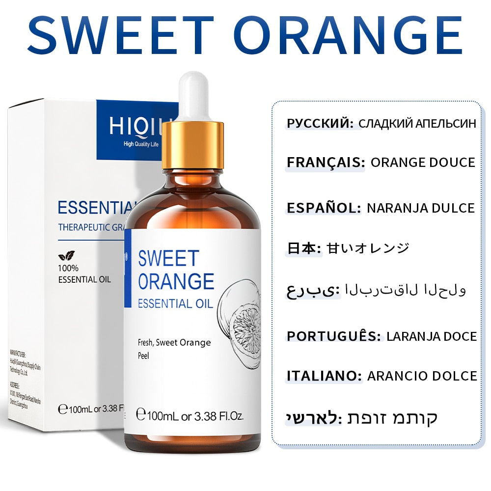 100ML Sweet Orange Essential Oils,100% Pure Nature for Aromatherapy