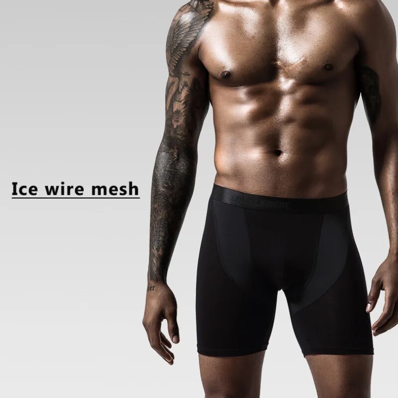 Gym Ice Silk Mesh Athletic Workout Shorts Quick Dry Lightweight Athletic Sports Running Five Pants