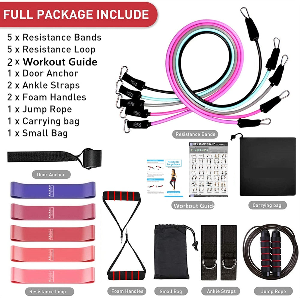 Women Fitness Resistance Loop Bands Set - myhealthylivingandmore