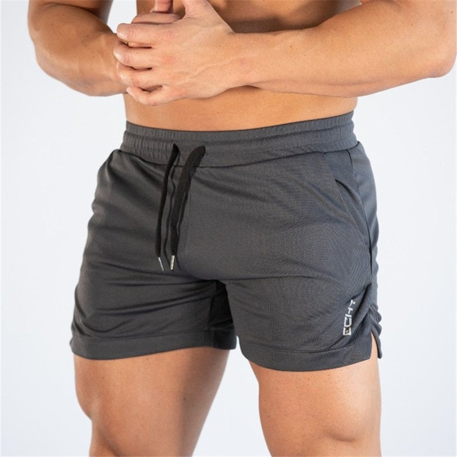 Men Running Fitness Shorts Breathable Mesh Quick Dry