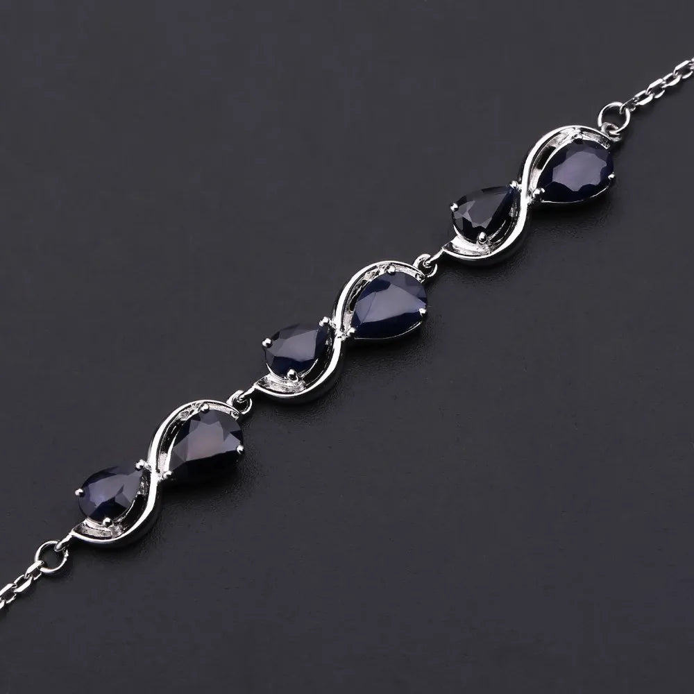 GEM'S BALLET Natural Blue Sapphire Bracelet