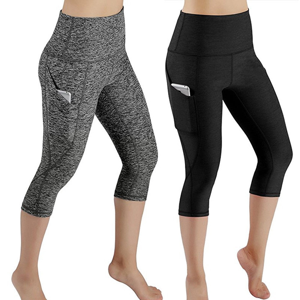 3/4 Yoga Pants women Calf-length Capri