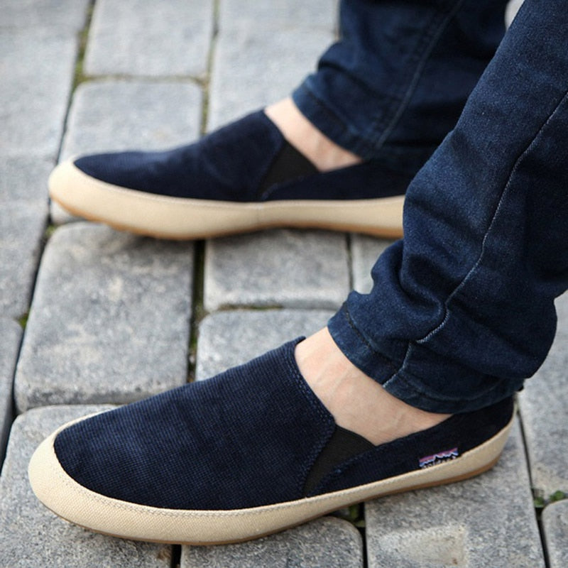 Men Loafers Breathable Canvas Shoes High Quality Fashion Light - myhealthylivingandmore