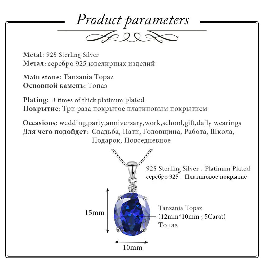 Genuine Dark Blue Simple Pendant