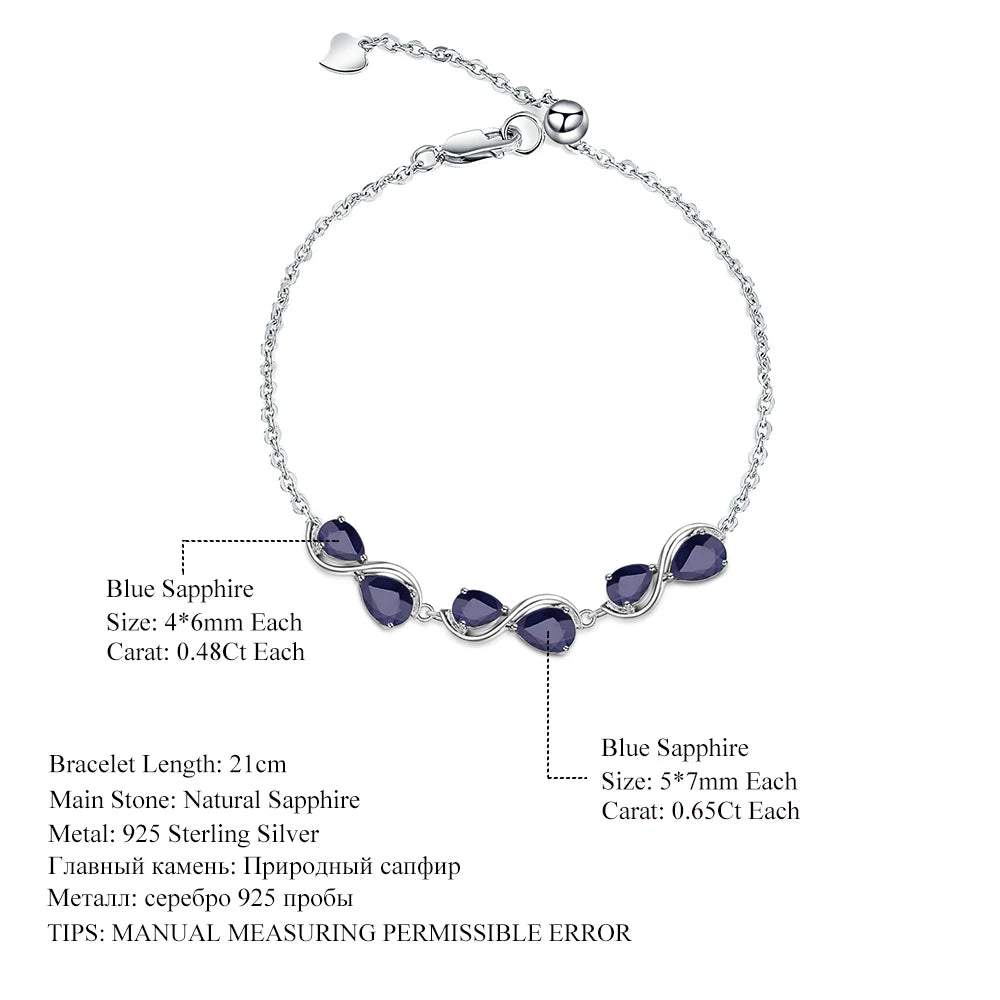 GEM'S BALLET Natural Blue Sapphire Bracelet