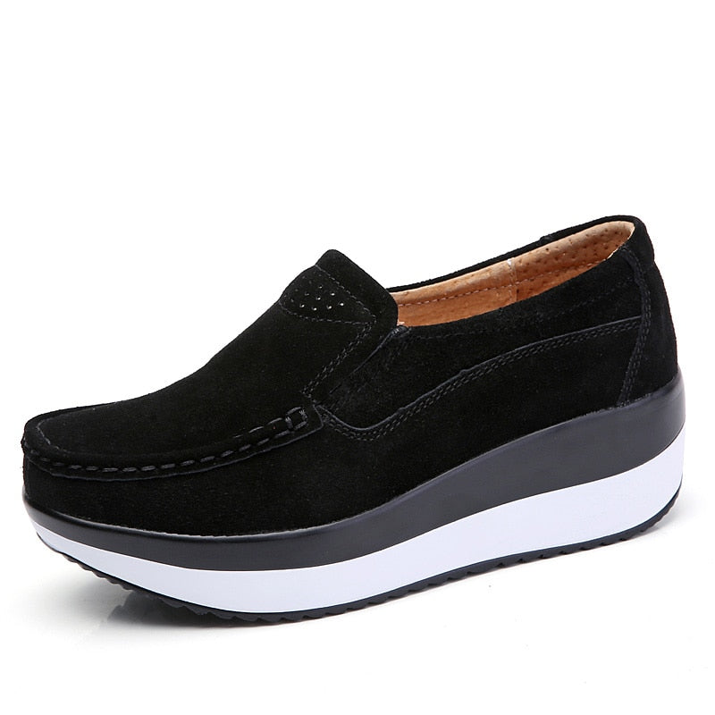 Wedge Moccasins Orthopedic Slip On Casual Shoes - myhealthylivingandmore