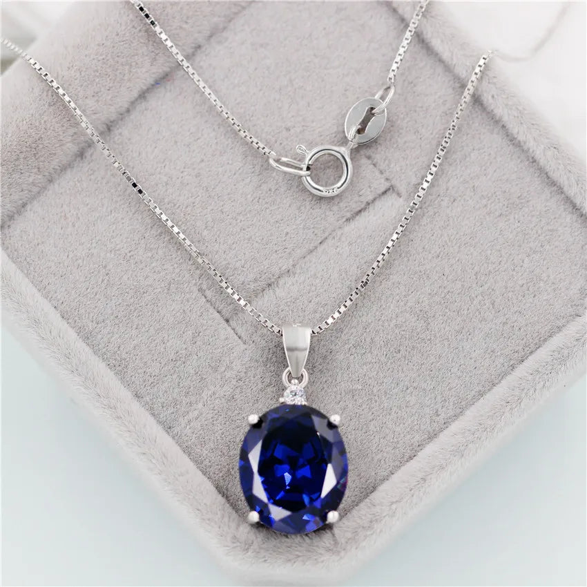 Genuine Dark Blue Simple Pendant