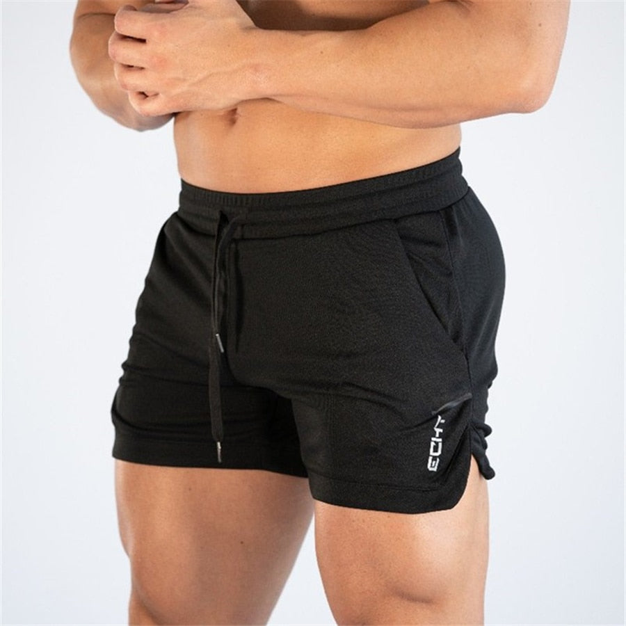 Men Running Fitness Shorts Breathable Mesh Quick Dry