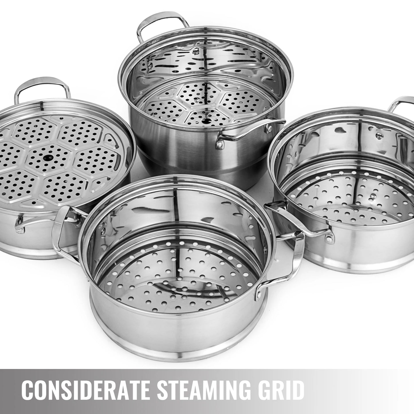 5 Layer Food Steamer 28cm 30cm Stainless Steel Stock Pot