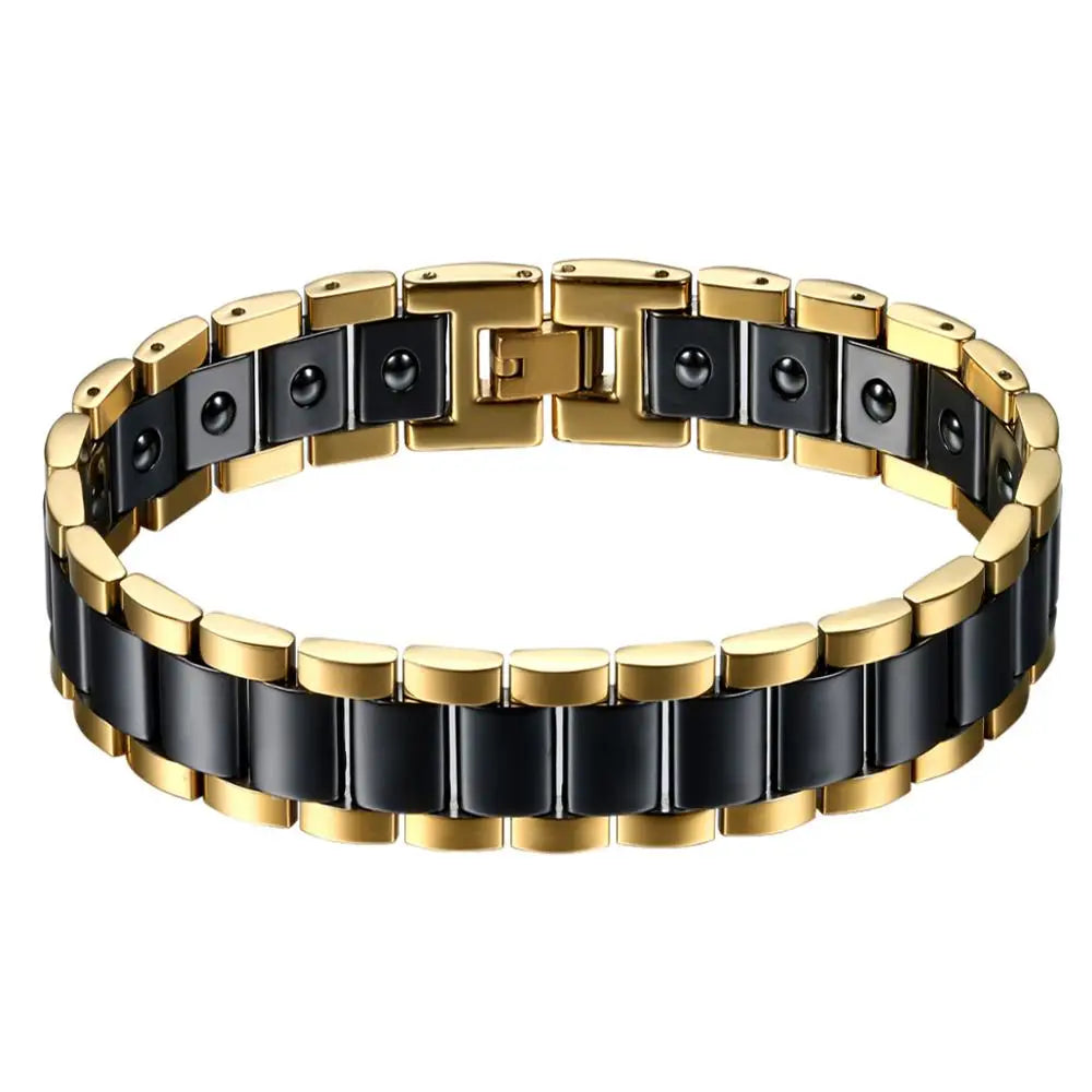 Therapy Health Stainless Steel Bracelets Men's Jewelry