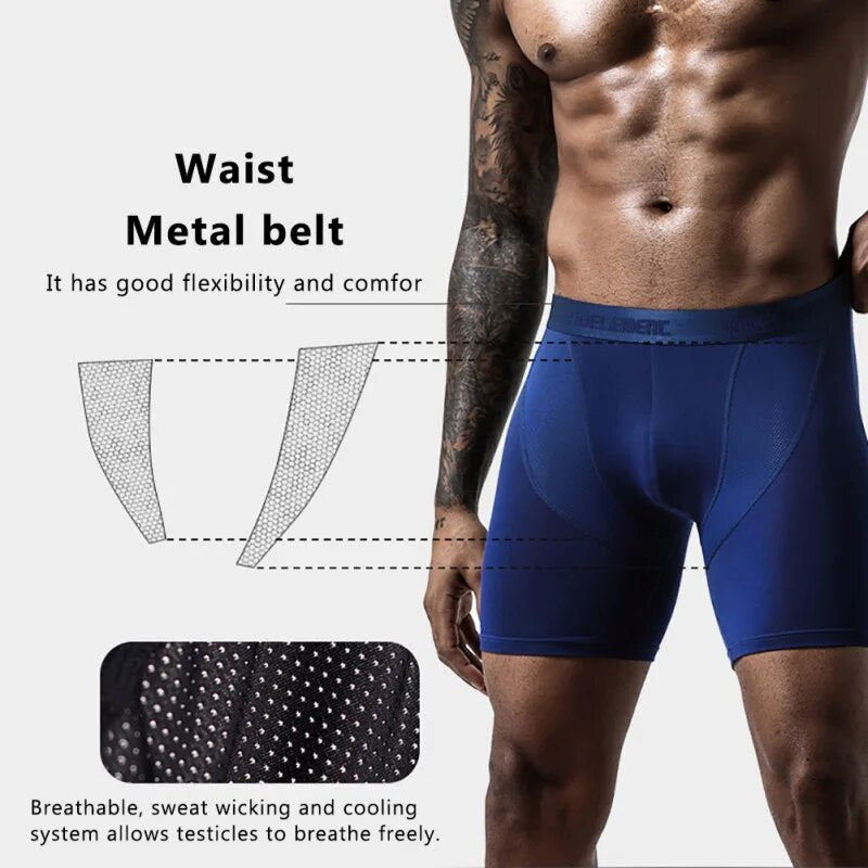 Gym Ice Silk Mesh Athletic Workout Shorts Quick Dry Lightweight Athletic Sports Running Five Pants