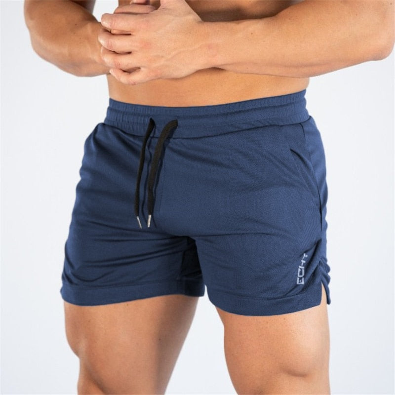 Men Running Fitness Shorts Breathable Mesh Quick Dry