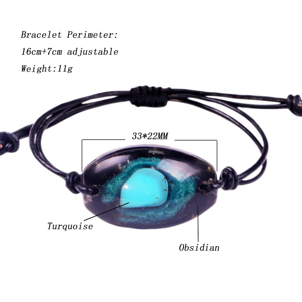 Orgonite Bangle Natural Turquoises Energy Bracelet