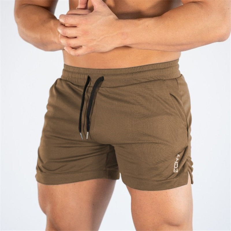 Men Running Fitness Shorts Breathable Mesh Quick Dry