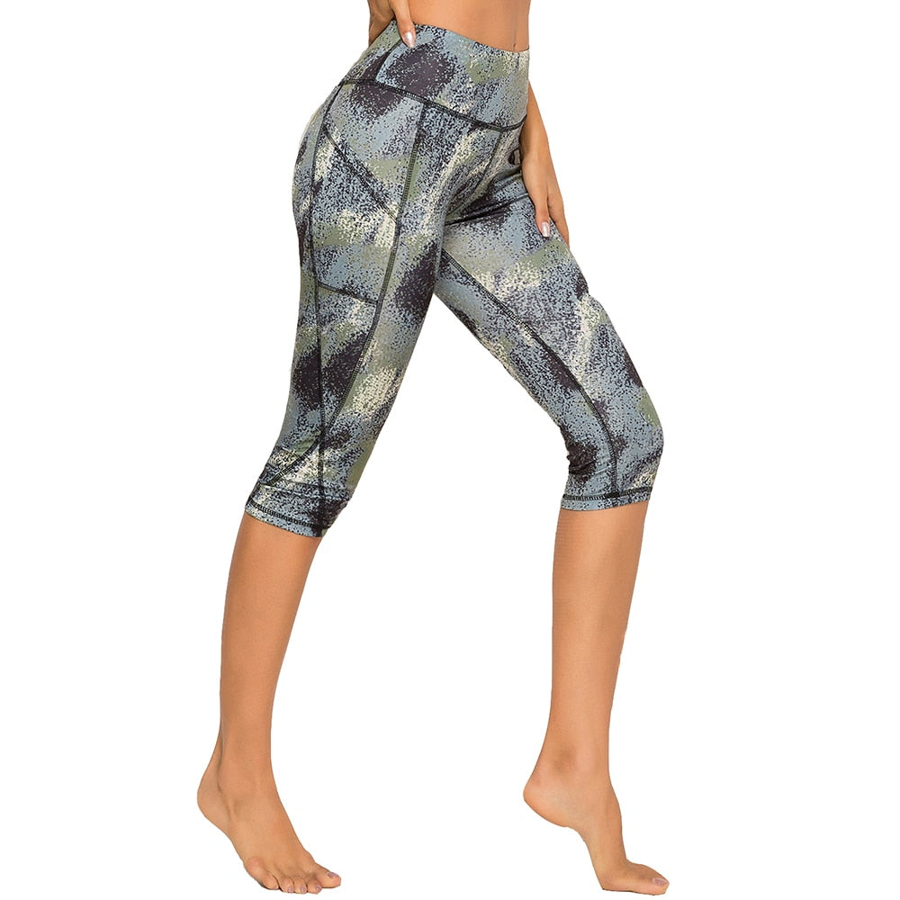 3/4 Yoga Pants women Calf-length Capri