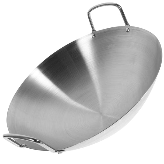 Wok Pan Steel Stainless Frying Pot