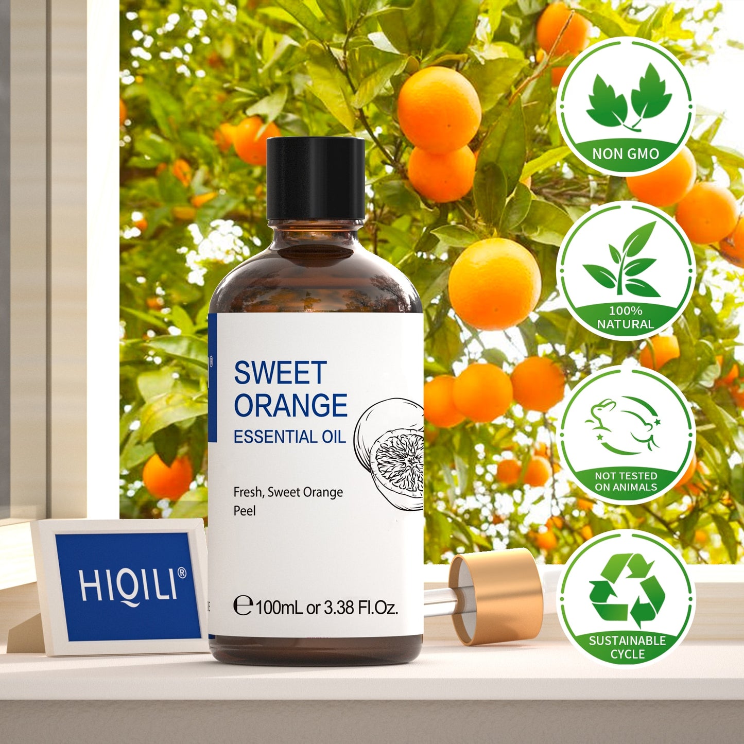 100ML Sweet Orange Essential Oils,100% Pure Nature for Aromatherapy