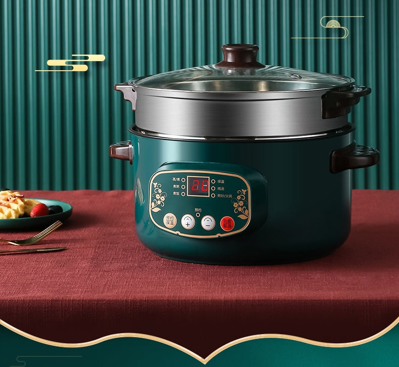 Electric Rice Cooker Portable Pan Non-stick Cookware - myhealthylivingandmore