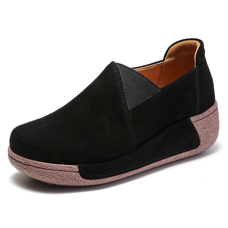 Wedge Moccasins Orthopedic Slip On Casual Shoes - myhealthylivingandmore