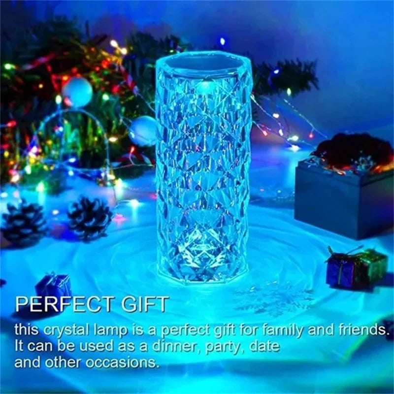 LED Crystal Table Lamp Rose Romantic Atmosphere Light