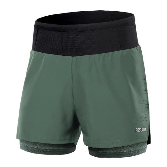 Men Running Shorts High Waist