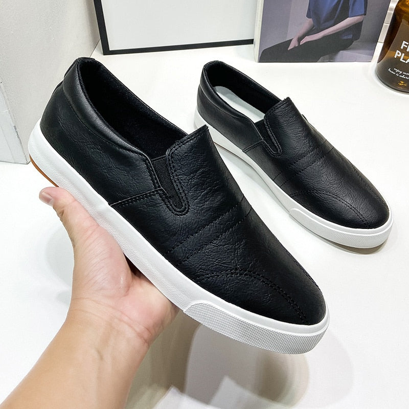 Men Sneakers Leather Breathable