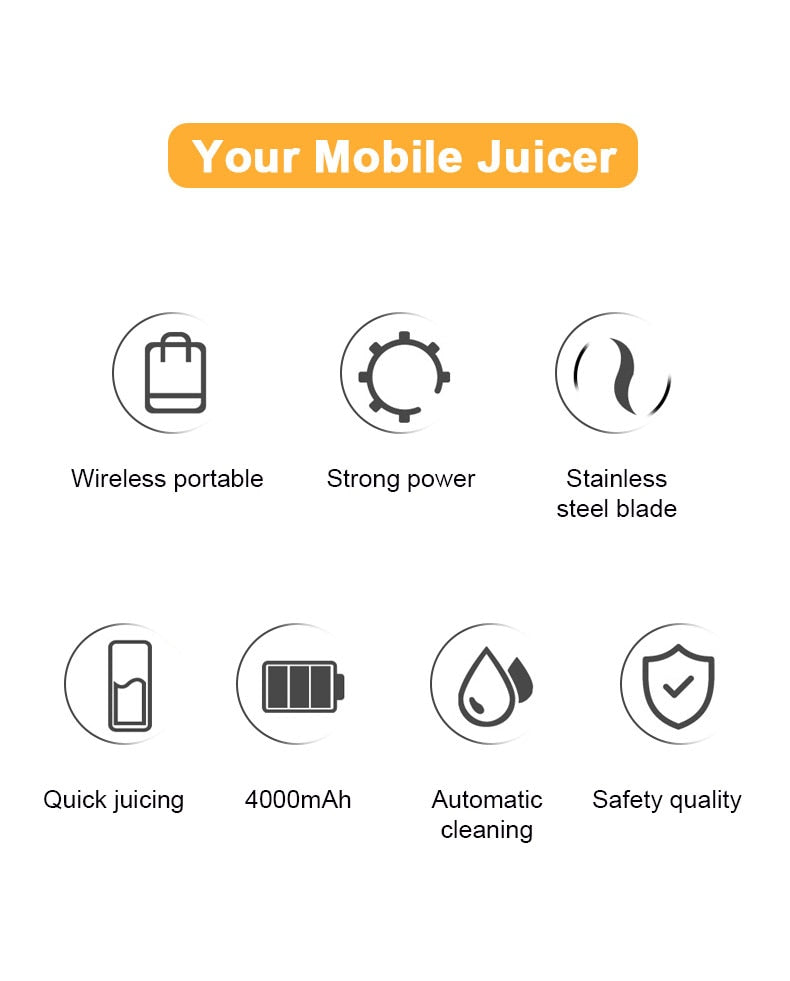 Electric Juicer Portable Smoothie Blender - myhealthylivingandmore