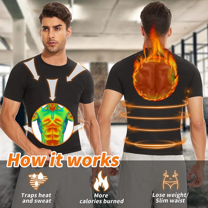 Men Sauna Shirt Body Shaper Weight Loss