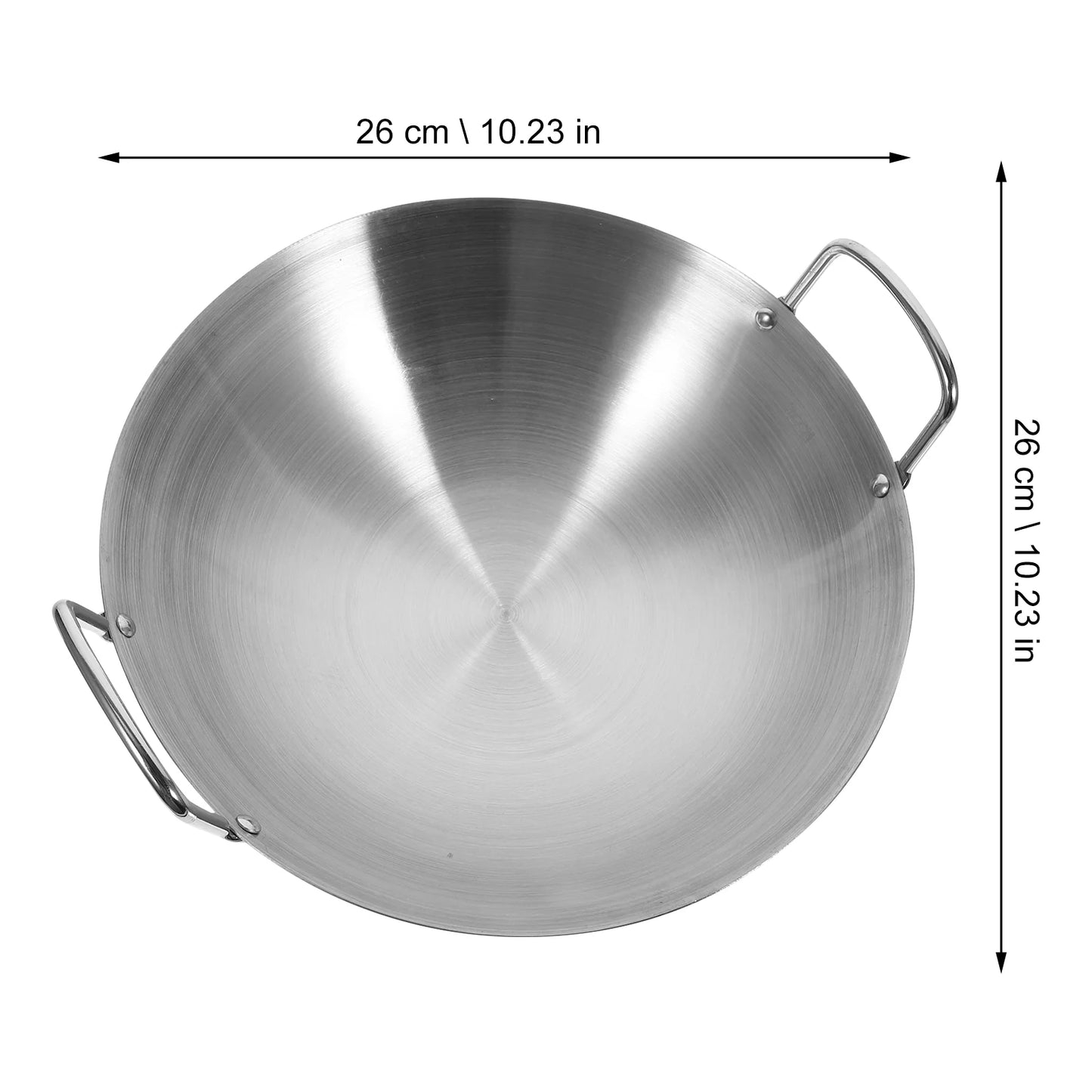 Wok Pan Steel Stainless Frying Pot