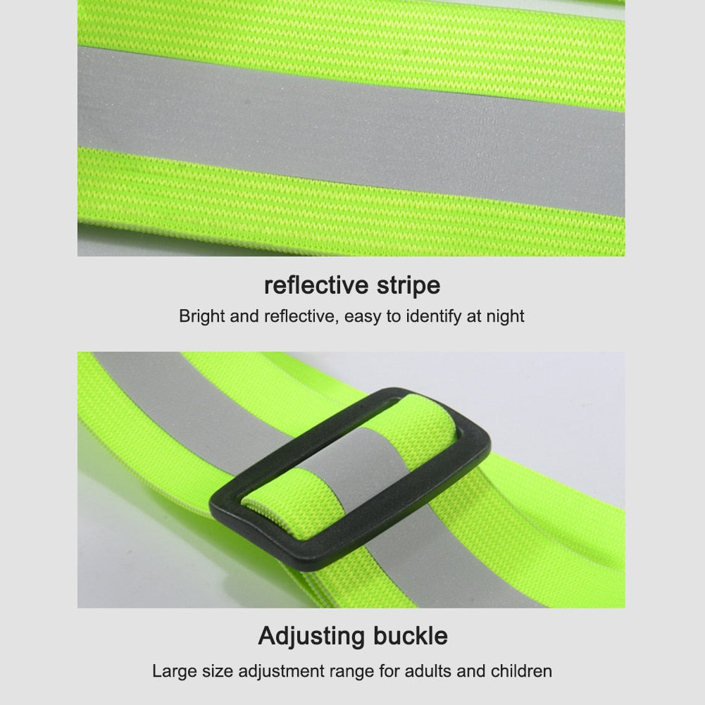 USB Rechargeable Reflective LED Running Cycling Safety Vest - myhealthylivingandmore