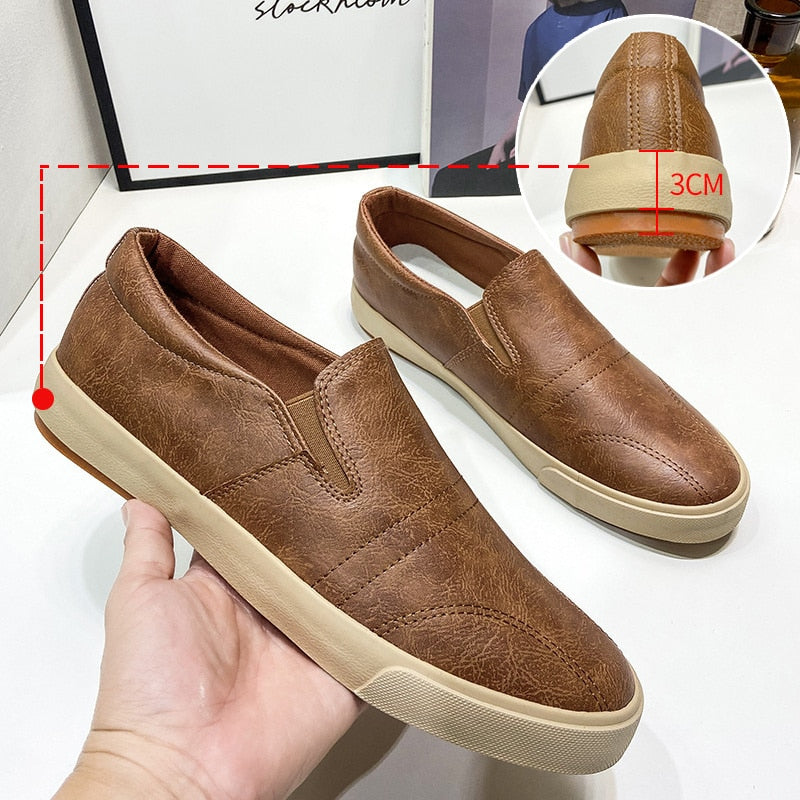 Men Sneakers Leather Breathable