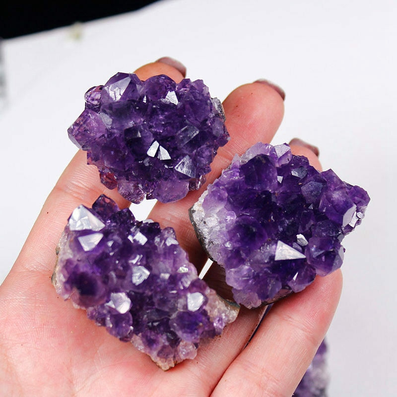 Natural Raw Purple Brazilian Amethyst Quartz Crystal