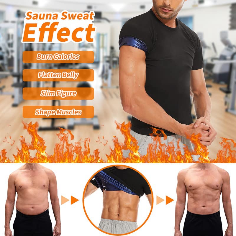 Men Sauna Shirt Body Shaper Weight Loss