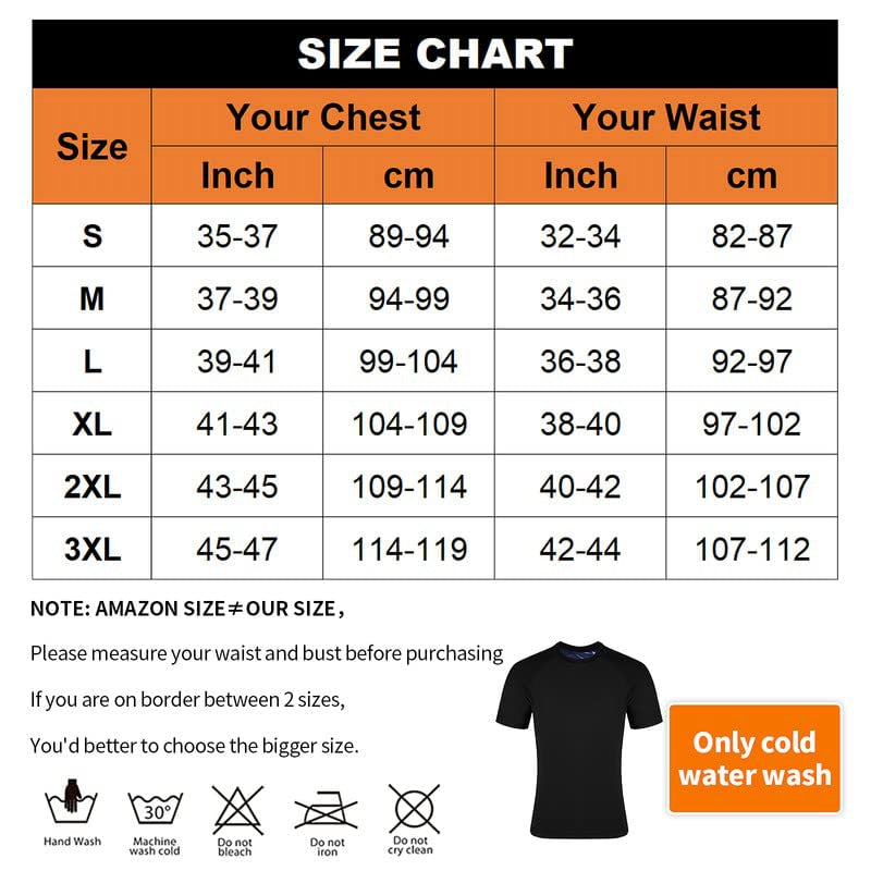 Men Sauna Shirt Body Shaper Weight Loss