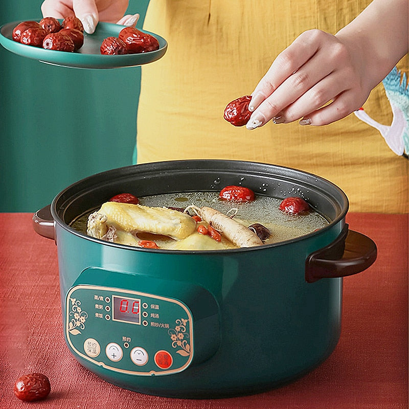 Electric Rice Cooker Portable Pan Non-stick Cookware - myhealthylivingandmore