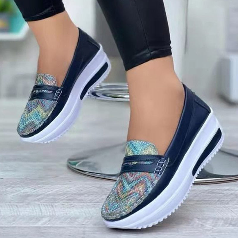 Platform Comfortable Fashion Round Toe Walking Footwear Plus Size - myhealthylivingandmore