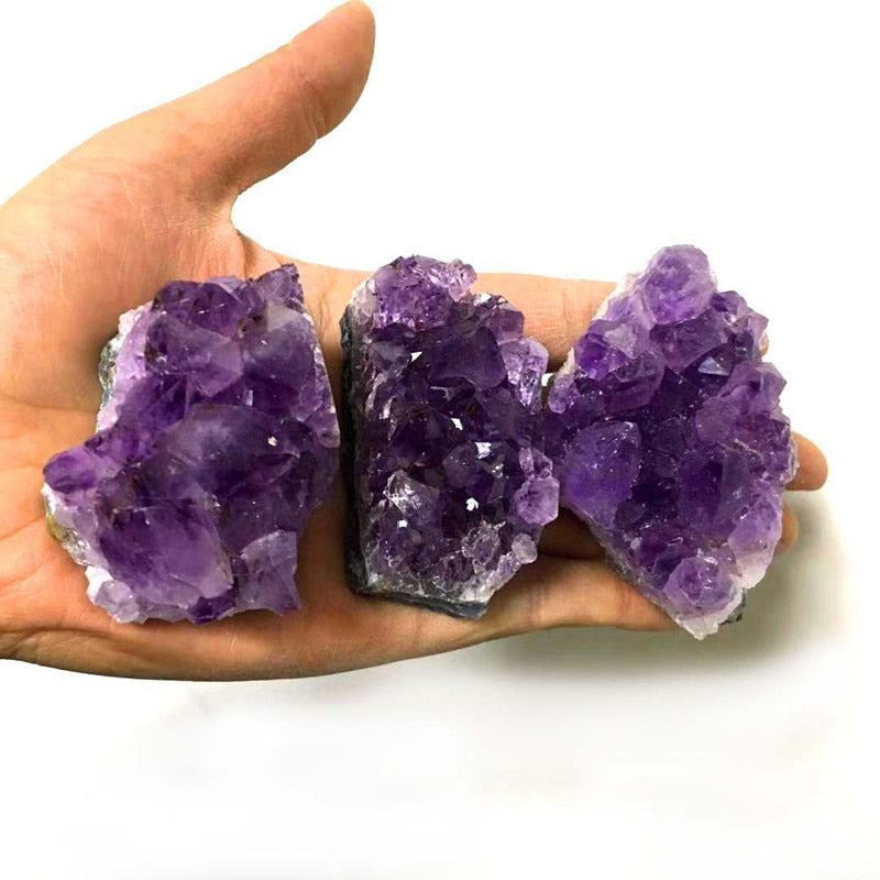 Natural Raw Purple Brazilian Amethyst Quartz Crystal