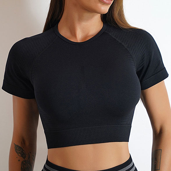 Women's Seamless Short Sleeve Crop Top - myhealthylivingandmore