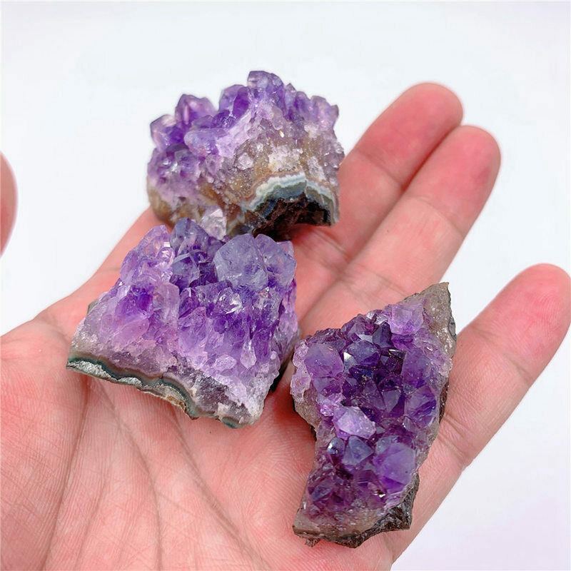 Natural Raw Purple Brazilian Amethyst Quartz Crystal