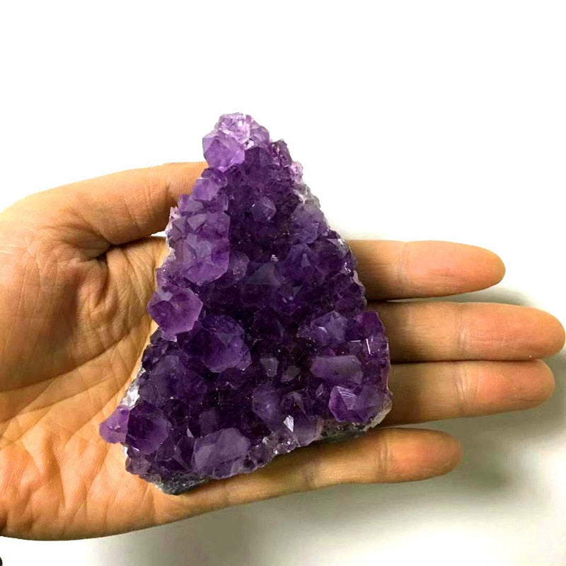 Natural Raw Purple Brazilian Amethyst Quartz Crystal