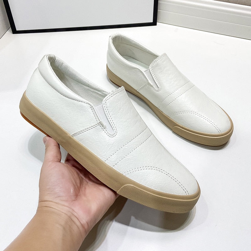 Men Sneakers Leather Breathable