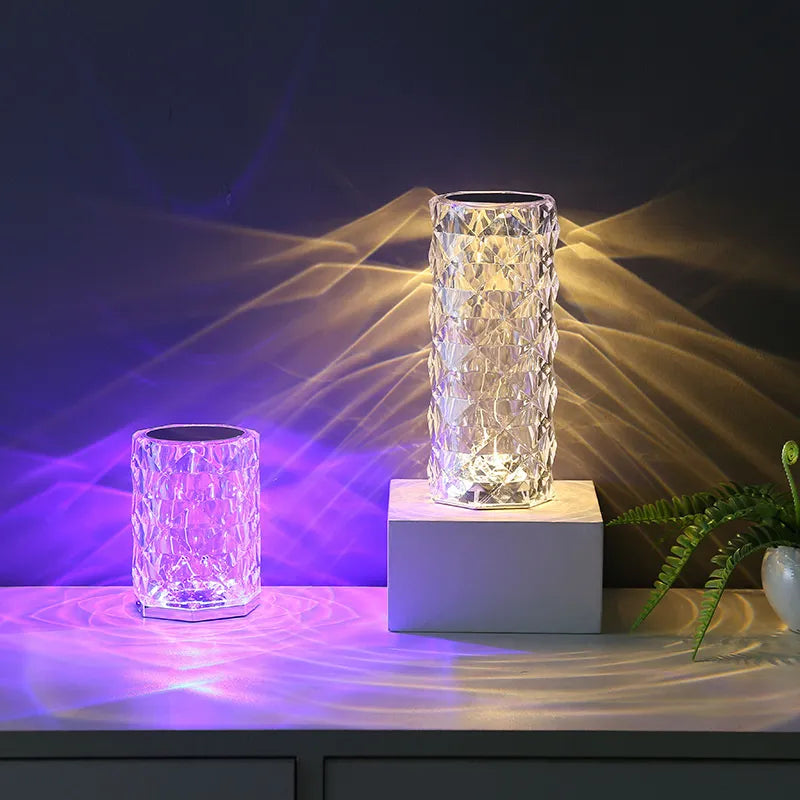 LED Crystal Table Lamp Rose Romantic Atmosphere Light