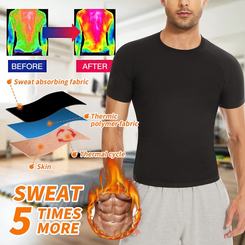 Men Sauna Shirt Body Shaper Weight Loss