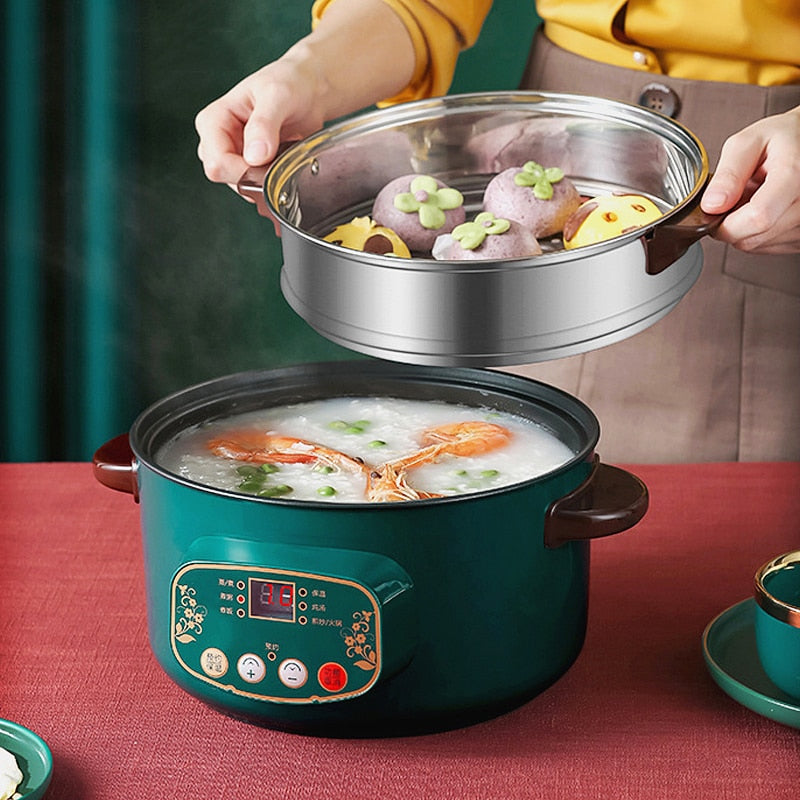 Electric Rice Cooker Portable Pan Non-stick Cookware - myhealthylivingandmore