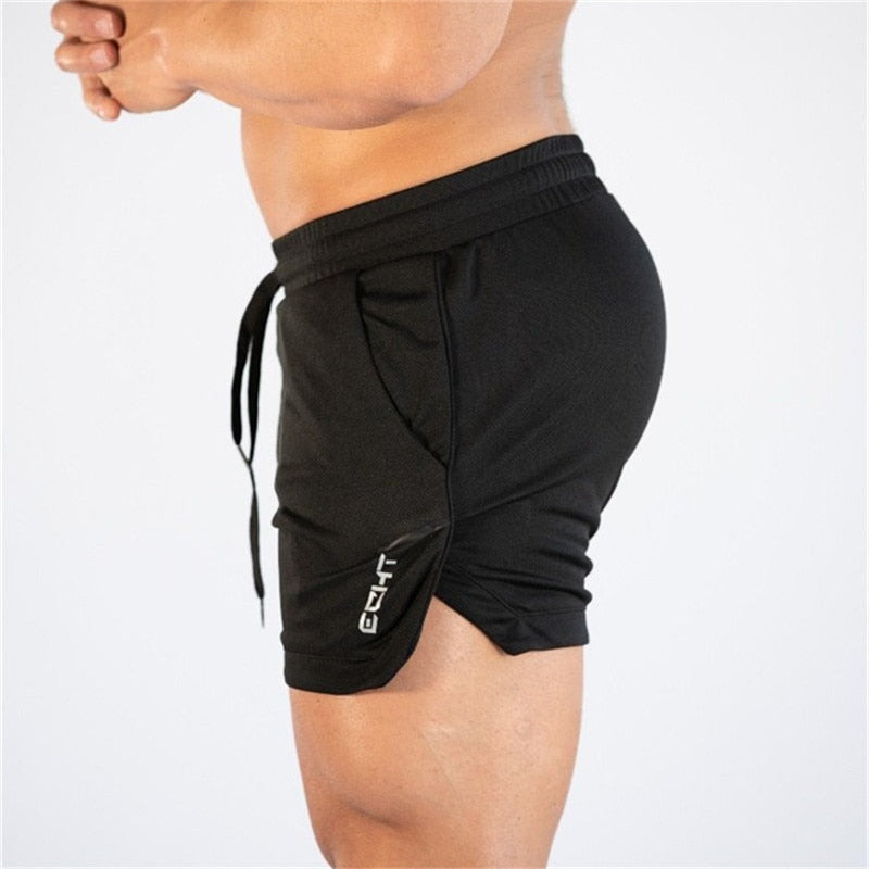 Men Running Fitness Shorts Breathable Mesh Quick Dry