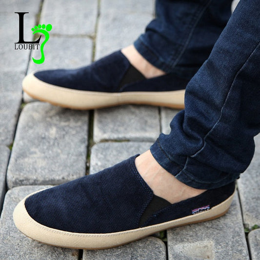 Men Loafers Breathable Canvas Shoes High Quality Fashion Light - myhealthylivingandmore