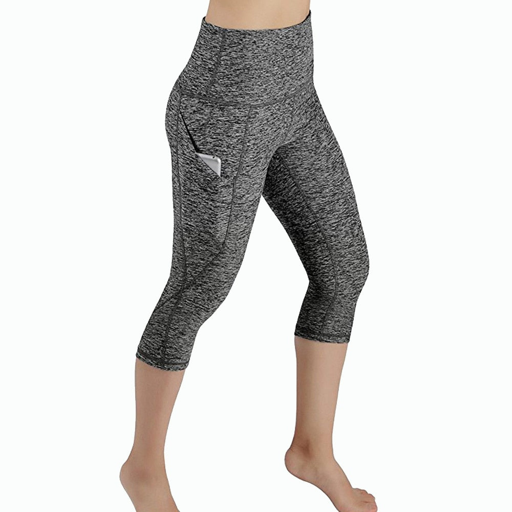 3/4 Yoga Pants women Calf-length Capri