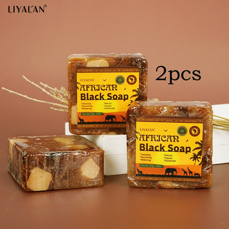 2pcs African  Soap Treatment   Blemish Shea Butter Moisturizing - myhealthylivingandmore