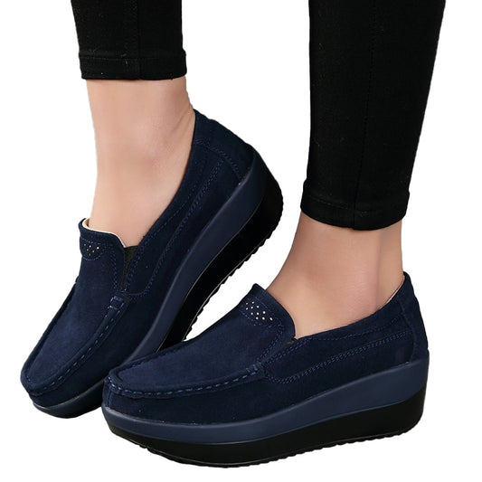 Wedge Moccasins Orthopedic Slip On Casual Shoes - myhealthylivingandmore