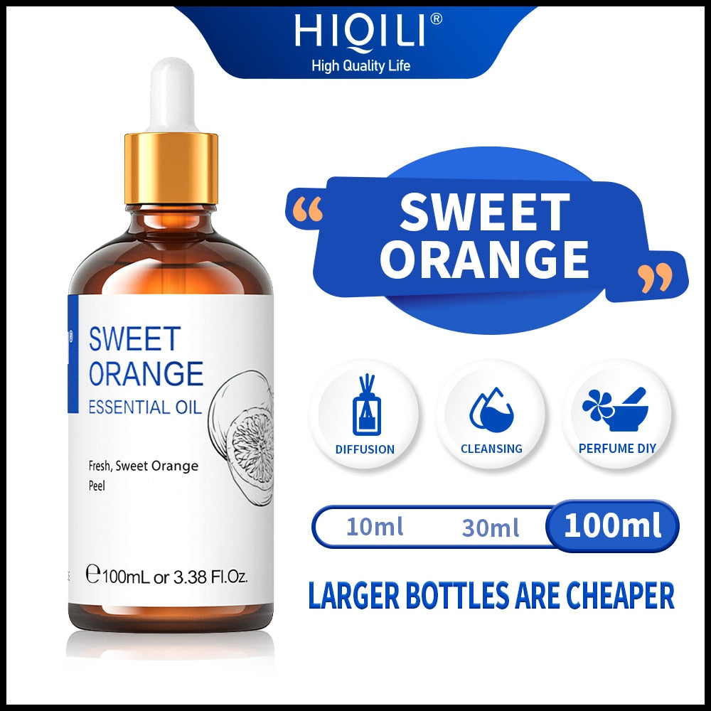 100ML Sweet Orange Essential Oils,100% Pure Nature for Aromatherapy